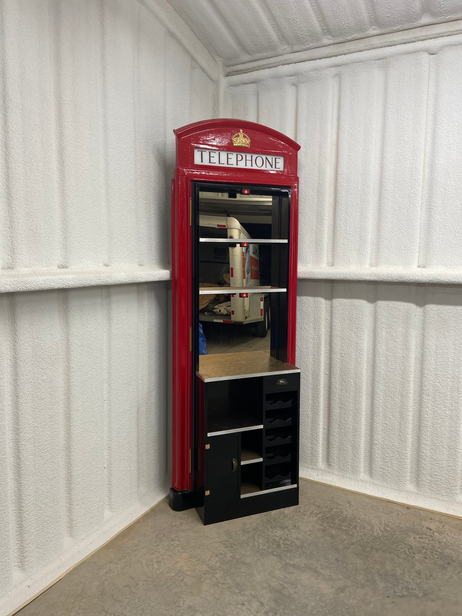 British Telephone Booth Bar Unique & Rare WORLD HISTORICS & RELICS