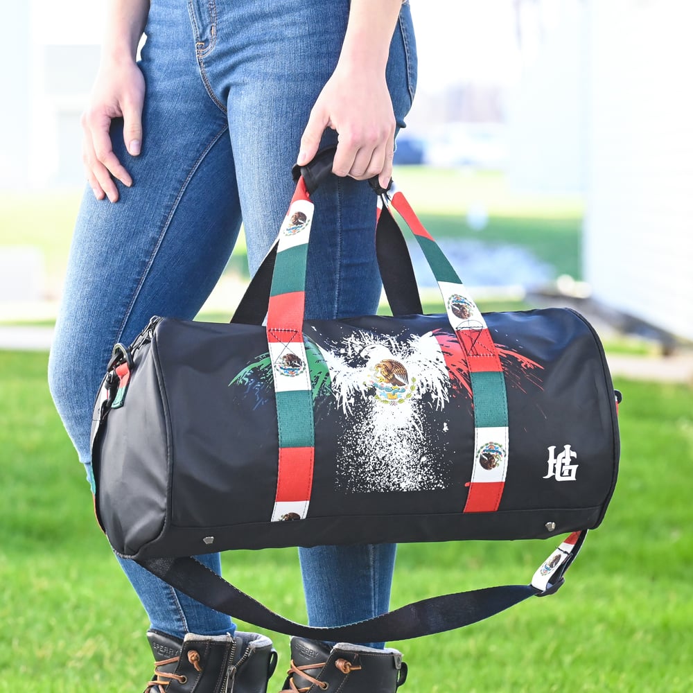 Mexico Flag Waterproof Duffle Bag