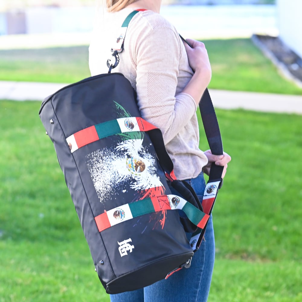 Image of Mexico Flag Waterproof Duffle Bag