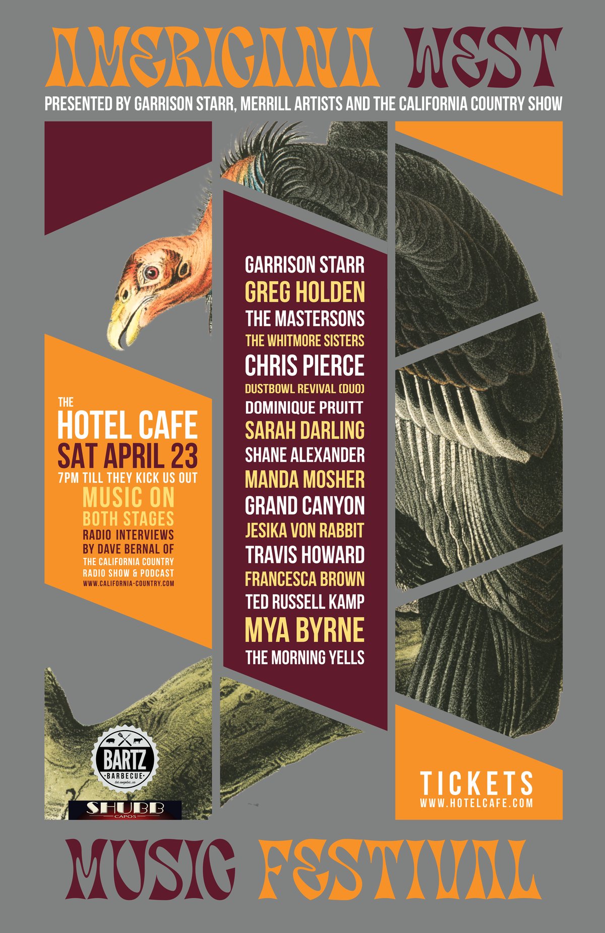 Image of Americana West Music Fest Poster