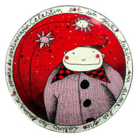 Fun Porcelain Plate "Célestin" by Mlle Héloïse
