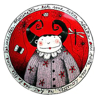 Fun Porcelain Plate "Marinette" by Mlle Héloïse