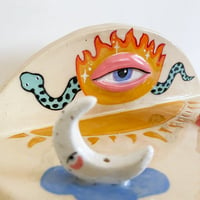 Image 3 of Ceramic Spiritual Altar with Incense Holder and Candle holder. 