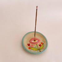 Image 4 of Ceramic Trinket Plate / Incense Holder - All Seeing Eye - In Bloom