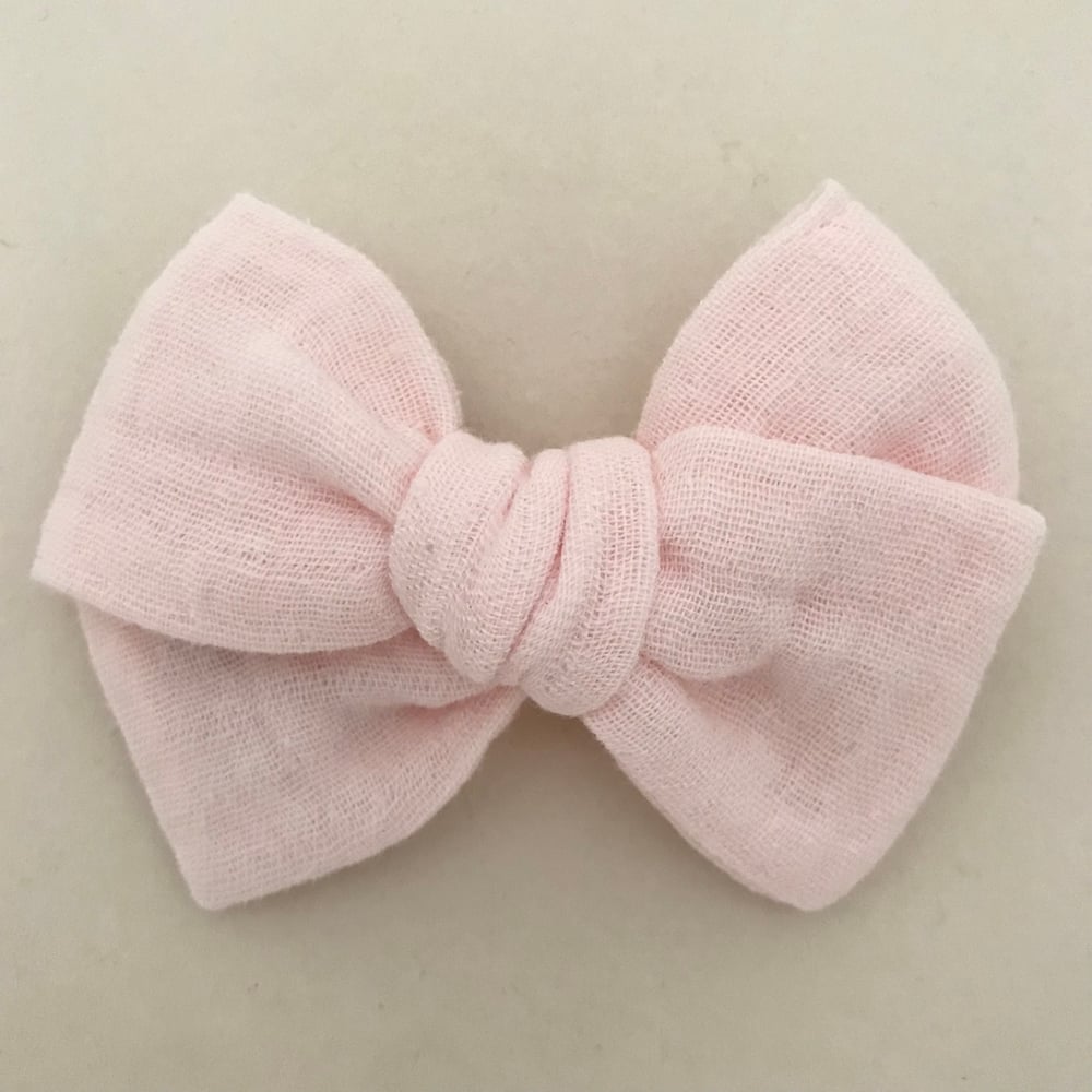 Image of Barrette double gaze rose pale