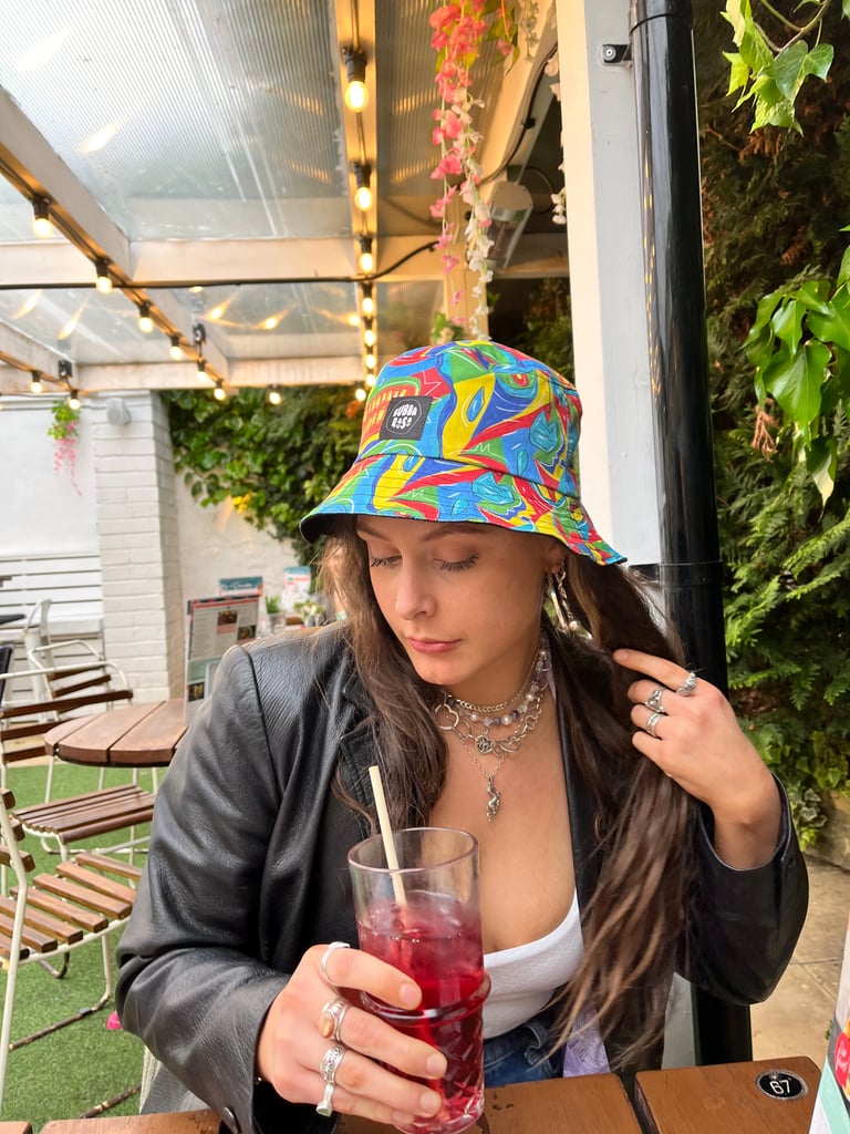 Multi colour/ black reversible bubba bucket