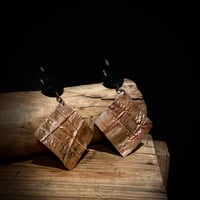 Image 1 of Hammered Copper Textured Earrings