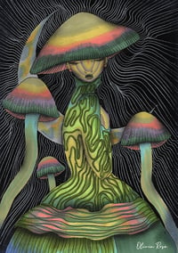 Mushroom A4 print 