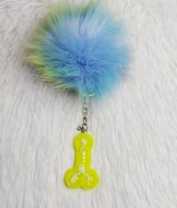 Neon Yellow Sperm Penis Keychain