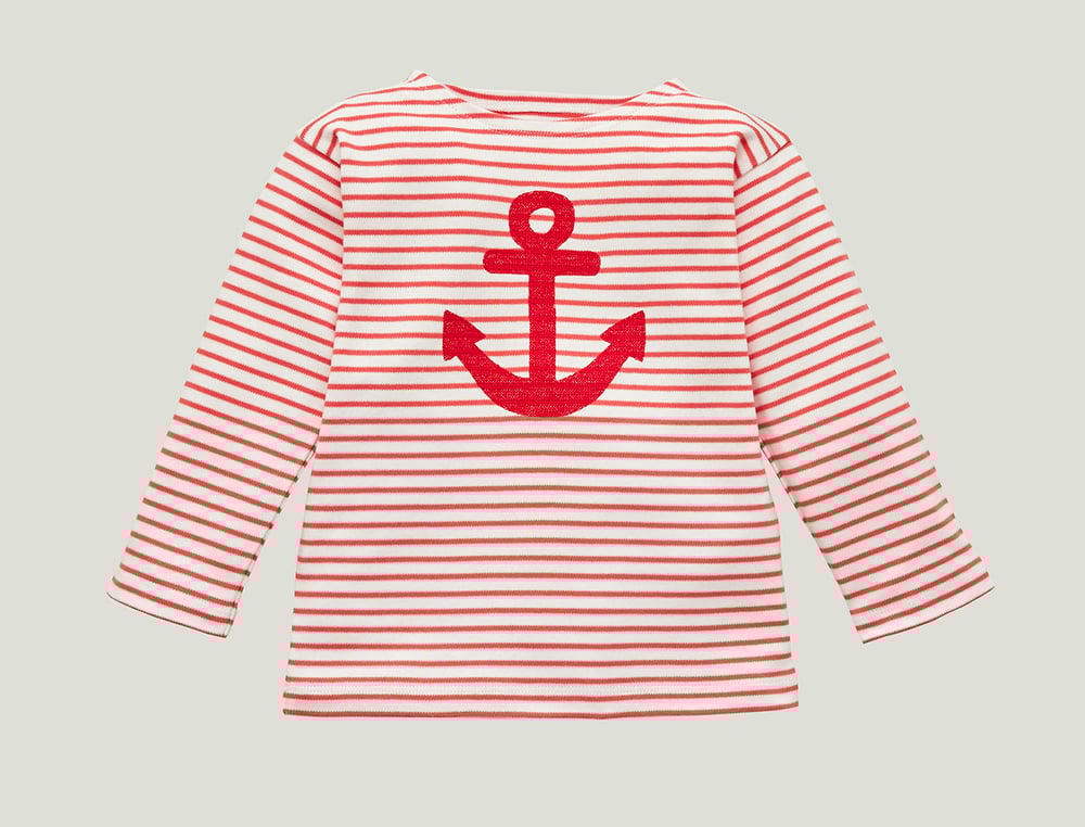 Image of Shirt mit Anker rot gestreift Art. 327285 (C)