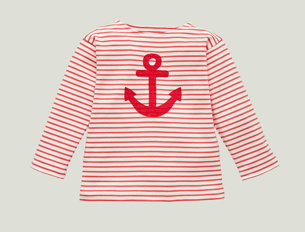 Image of Shirt mit Anker rot gestreift Art. 327285