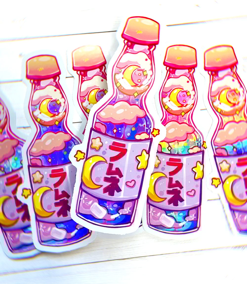 Holographic Night Sky Ramune Sticker