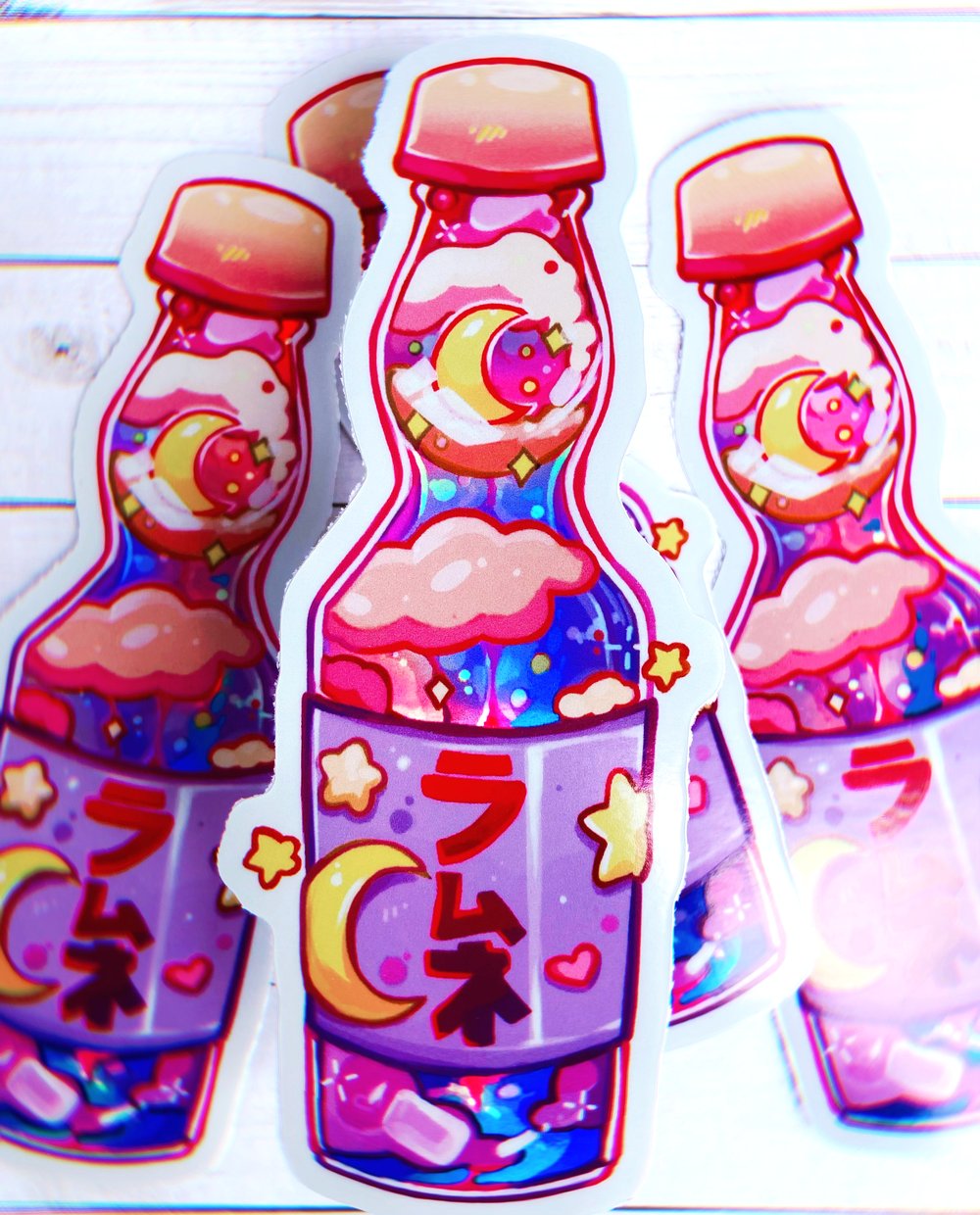 Holographic Night Sky Ramune Sticker