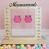 Jellybean the Frog Holographic Acrylic Earrings