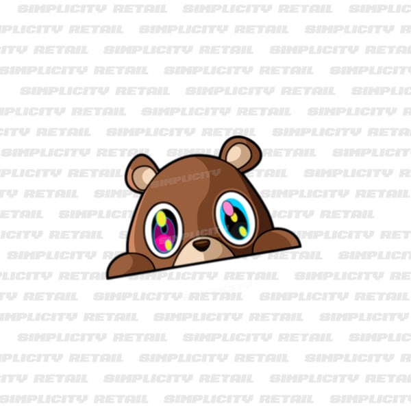 Image of Kanye Bear peeker (reflective)