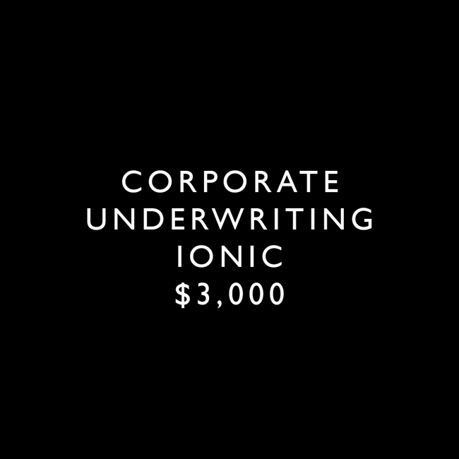$3,000 Ionic - Corporate Underwriting
