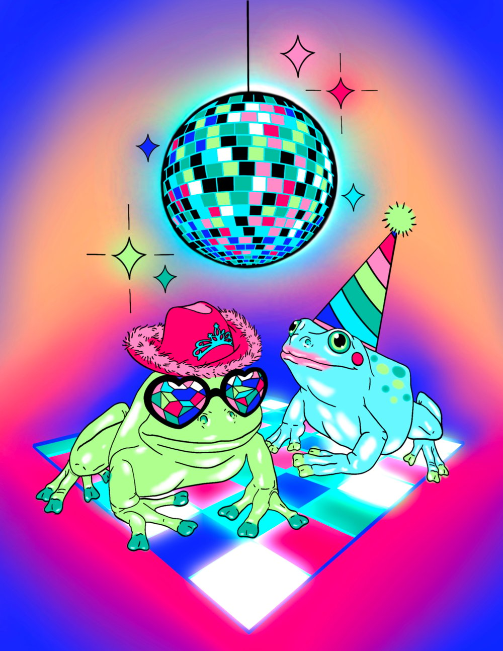 Image of Party Frogs - Print