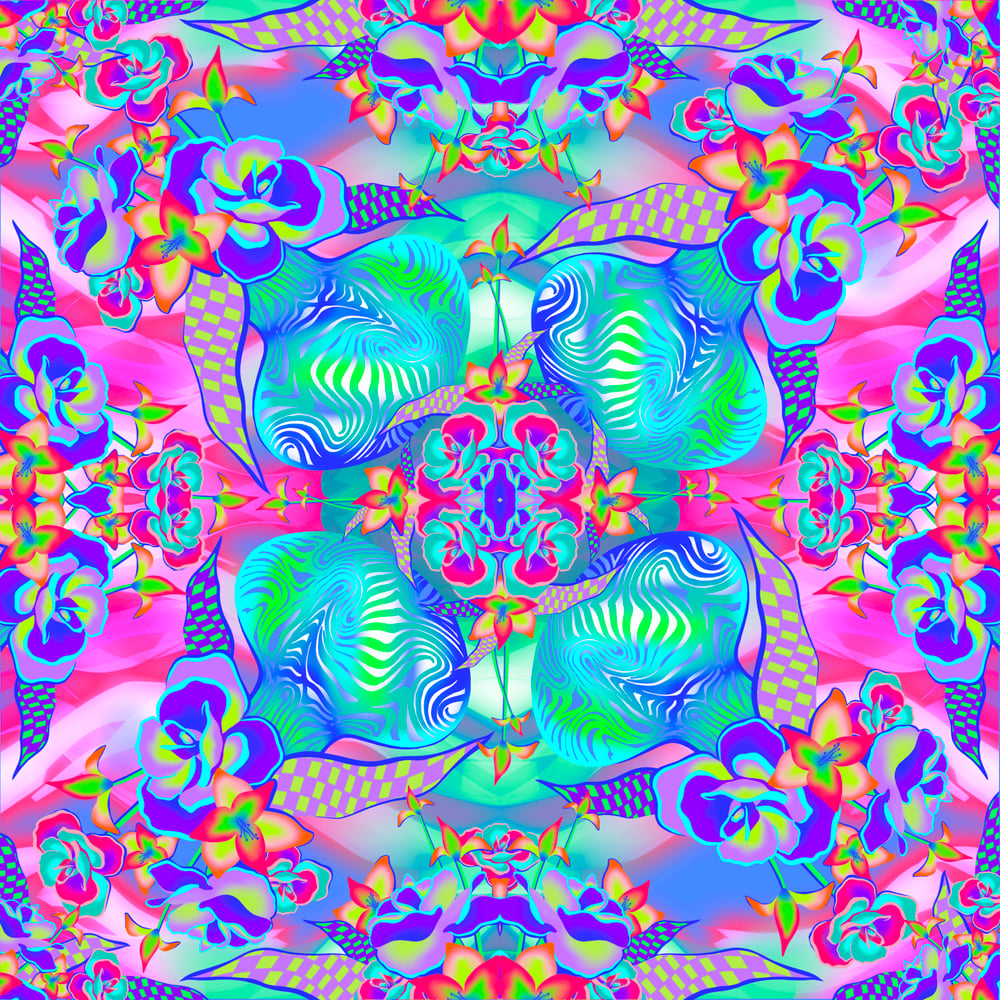 Image of Floral Kaleidoscope - Print