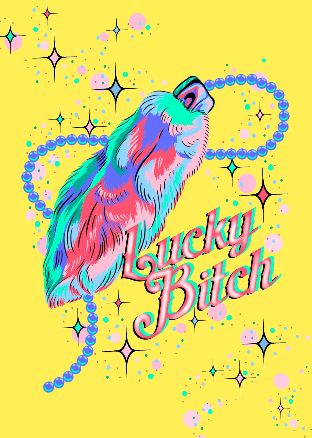 Image of Lucky Bitch - Print