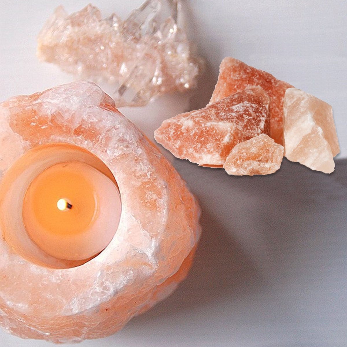 Himalayan salt candle deals holder
