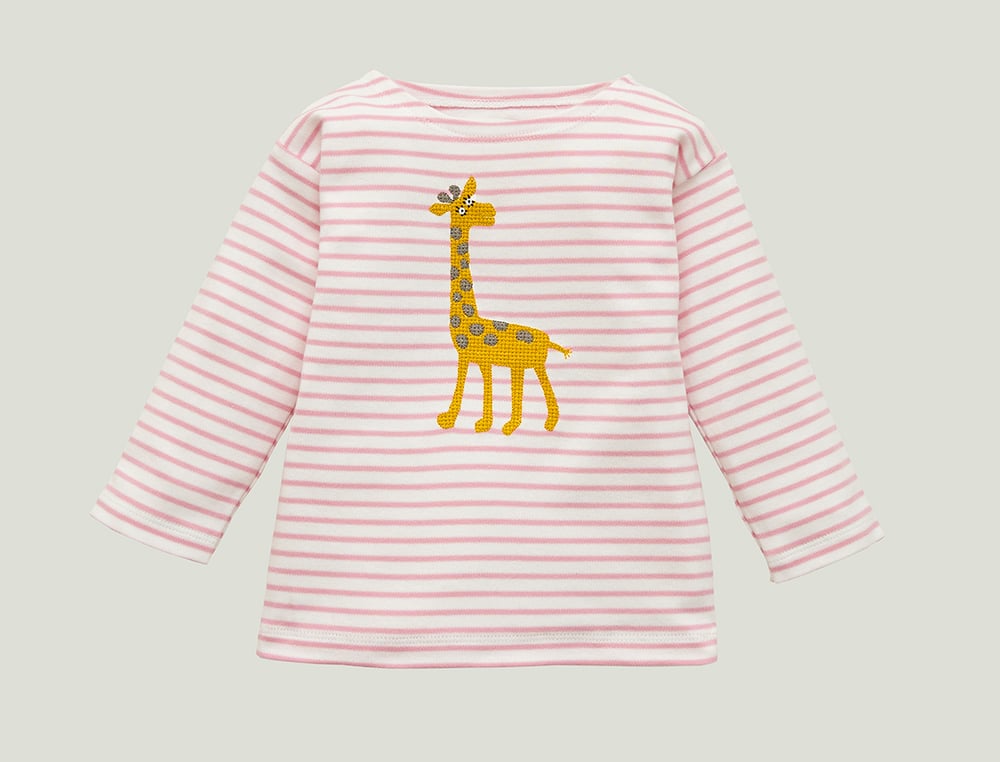 Image of Shirt mit Giraffe rosa gestreift Art. 201289 (A)