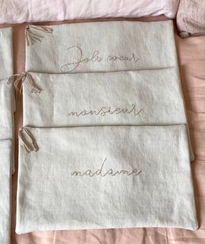 Image of LE MESSAGER lin brodé or