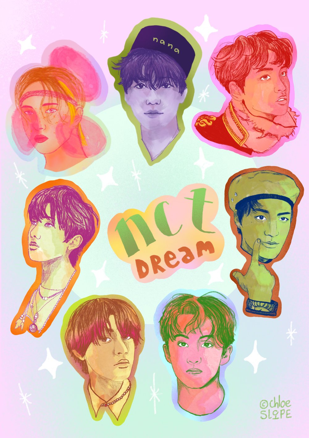 Image of NCT DREAM stickers sheet