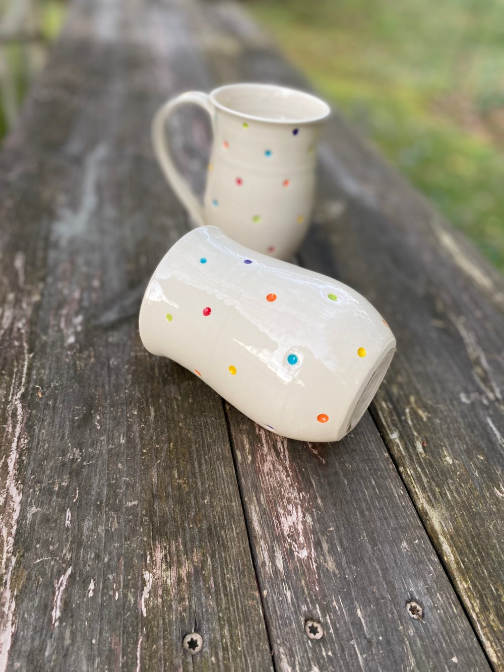 Rainbow Polka Dot Mug
