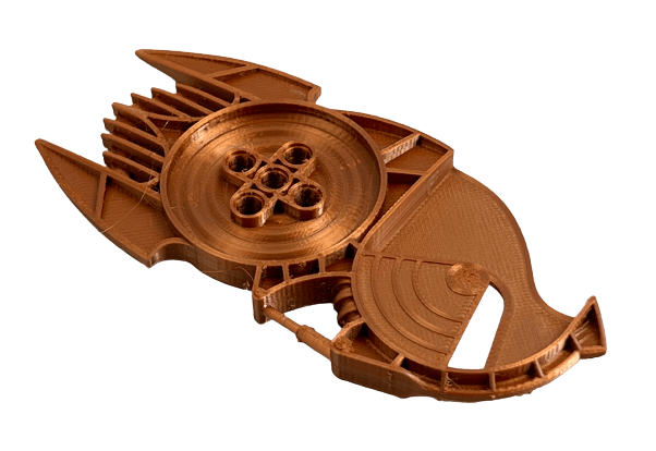 Image of Bionicle Toa Hagah Shield by KingSidorak (Toa Gaaki, FDM Plastic-printed, Copper)