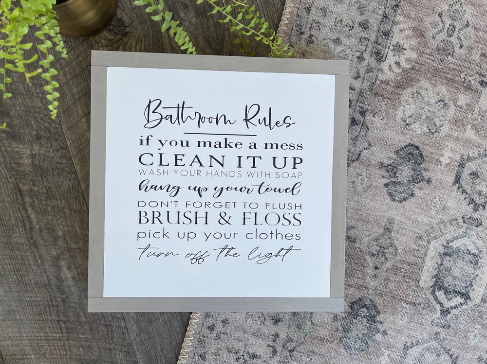 Image of Bathroom Rules