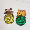 Assorted Knitty Kitty Vinyl Stickers