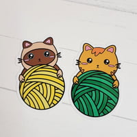 Image 3 of Assorted Knitty Kitty Vinyl Stickers