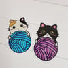 Assorted Knitty Kitty Vinyl Stickers