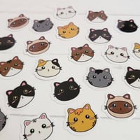 Image 1 of 1" Mini Kitty Cat Vinyl Sticker Pack 