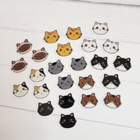 Image 2 of 1" Mini Kitty Cat Vinyl Sticker Pack 