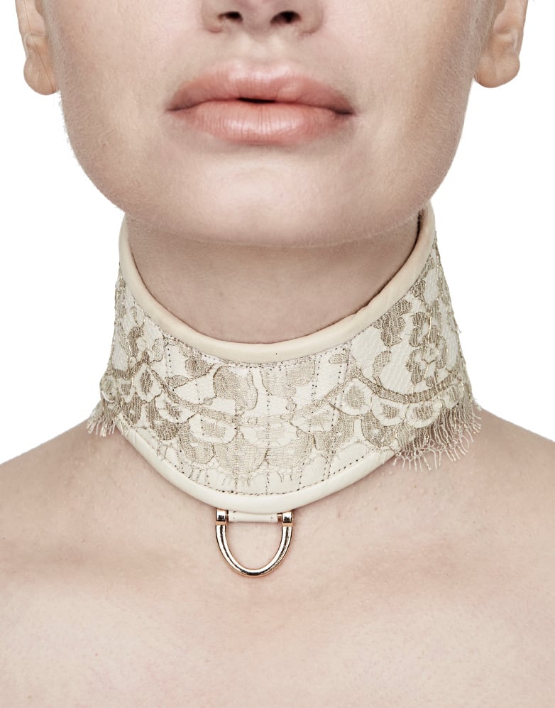 Image of CANICE - Posture Collar-Lace Leather 