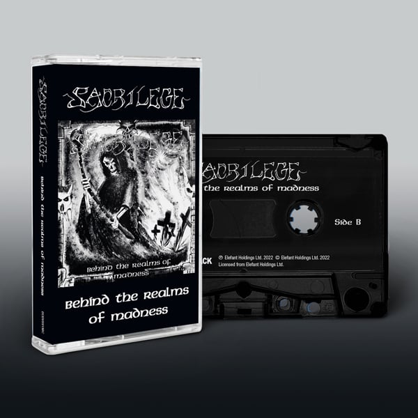 Image of SACRILEGE - "BEHIND THE REALMS OF MADNESS" cassette