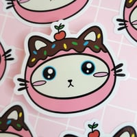 Image 1 of Ice Cream Sundae Kitty Vinyl Sticker 