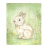 Original Art: mini Springtime Bunny