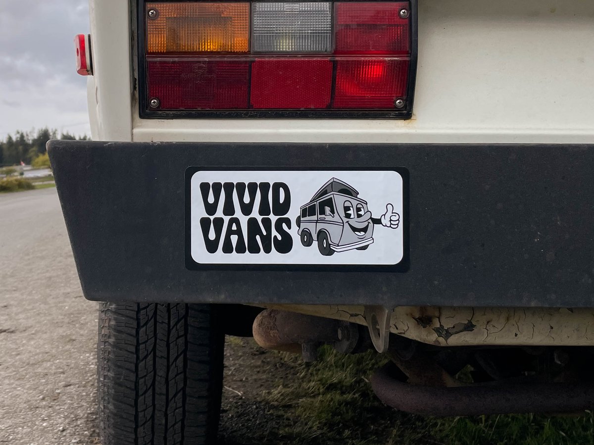 VIVID VAN BUMPER STICKER
