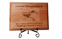Image 4 of 5 x 7 Alder Wood Plaque with Stand