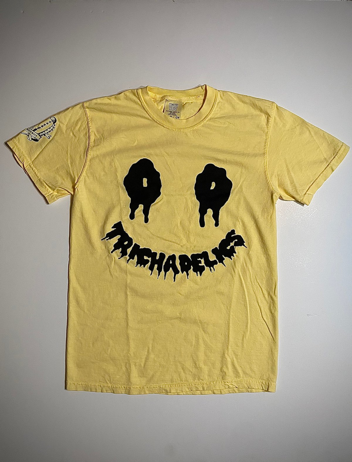 Image of TRICH SMILEY SHIRT (BUTTER YELLOW OR BLACK)