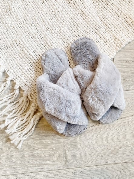 Image of SKYLAR slippers. Grey. 