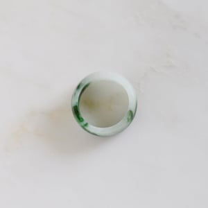 Image of Jadeite antique style round band ring