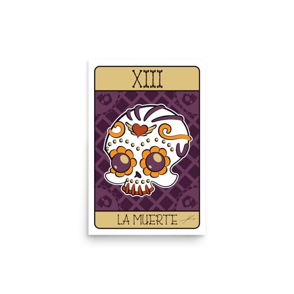 Image of Death (XIII) Tarot Card by IAMO Poster 💀🏵️