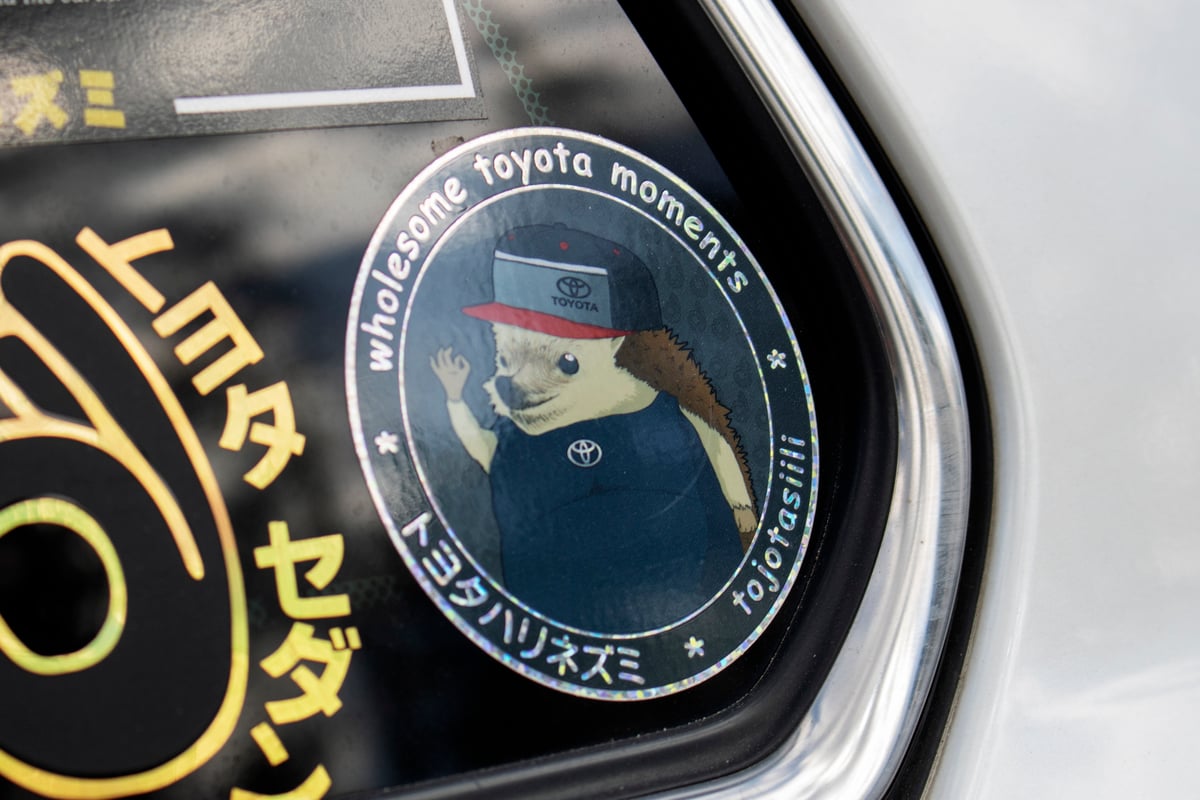 Image of wholesome toyota moments glitter sticker