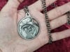 Witcher Pendant Pewter Metal Necklace Geralt of Rivia Wolf Medallion