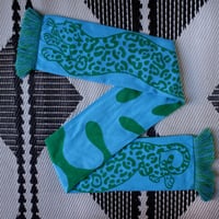 EMERALD GREEN AND AQUA BLUE SCARF 