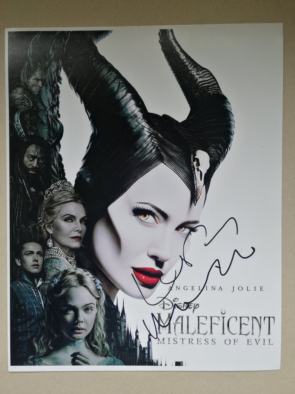 Maleficent Leslie Manville Signed 10x8