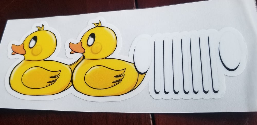 "Duck Duck 4x4" 6" waterproof stickers